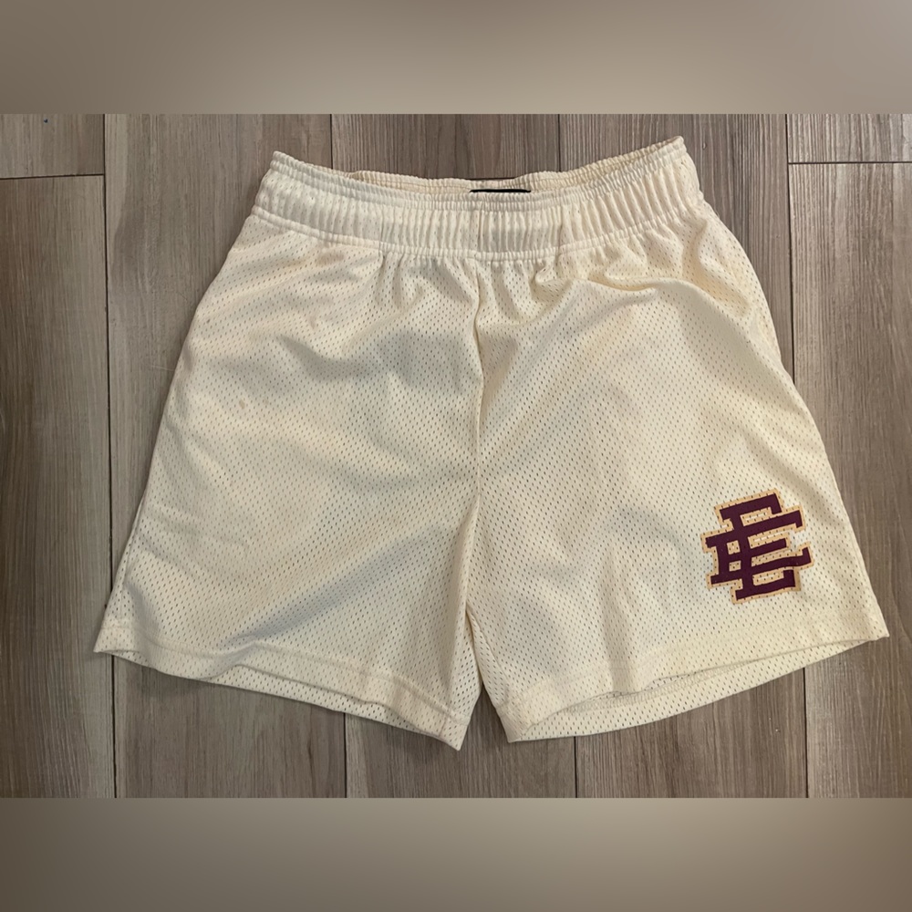 Eric Emanuel Shorts Cream/Burgundy
